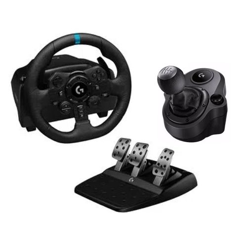 Combo-Logitech-G923-Timon-pedales-para-PC--Play-station-3-4-5---palanca-de-cambios--