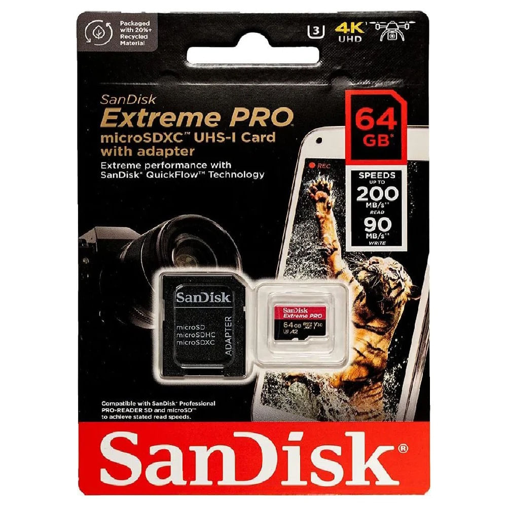 Tarjeta-de-Memoria-Sandisk-64GB-SD-Extreme-PRO--Class-10